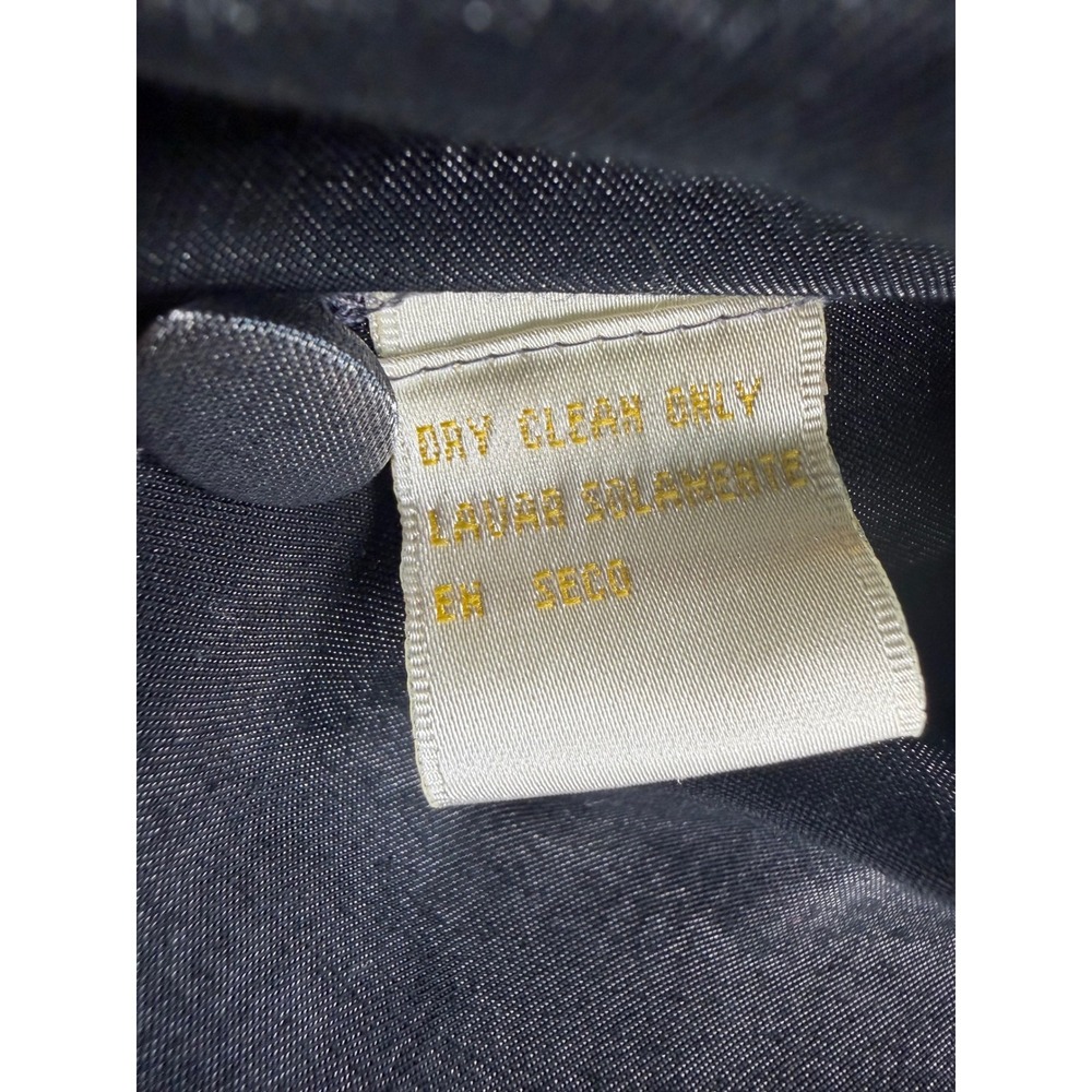 Christie & Jill Y2K Metallic Silver Button Down Blouse Long Sleeve Top 10 - Picture 10 of 11
